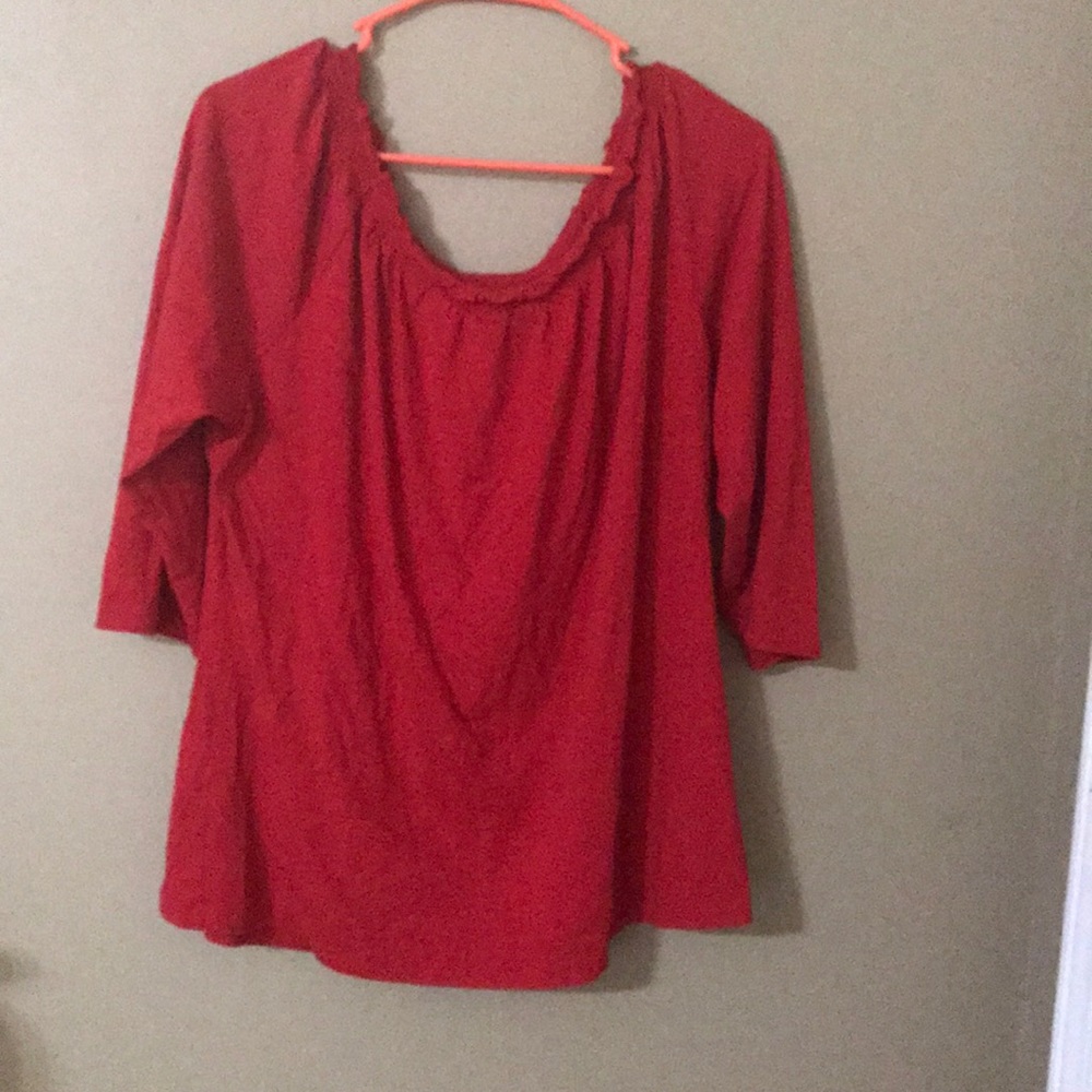 Jones New York red shirt.